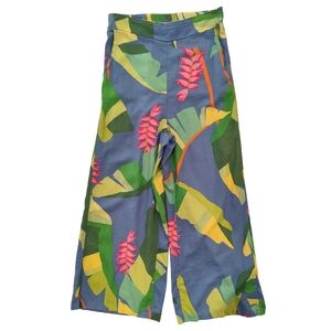 Christian Siriano Pants Womens Small Wide Leg Tropical Boho Beachy Palazzo